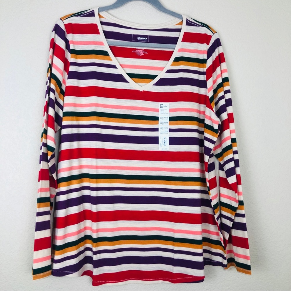 Sonoma long sleeved striped T-shirt